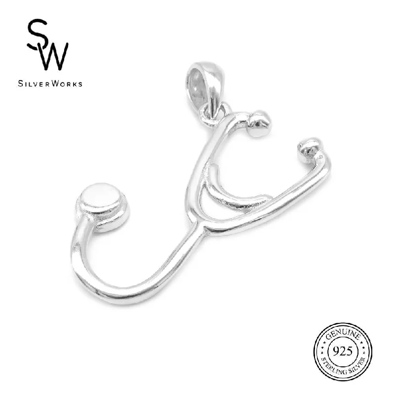 Shaun Stethoscope 925 Sterling Silver Charm