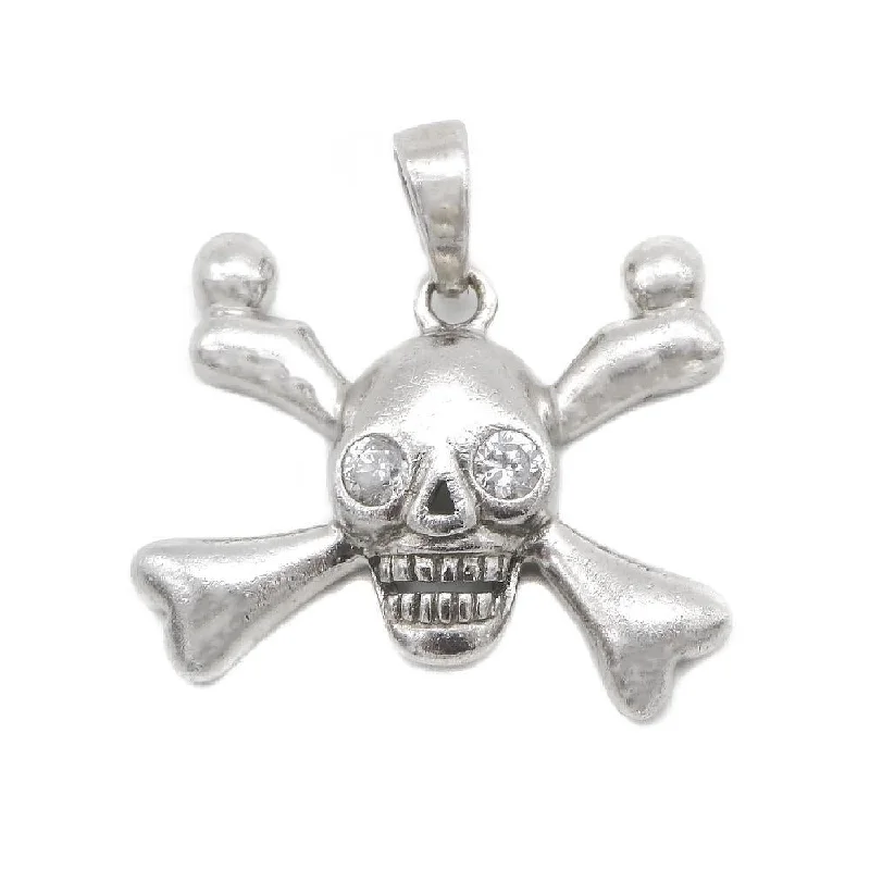 Skull with CZ Eyes Pendant