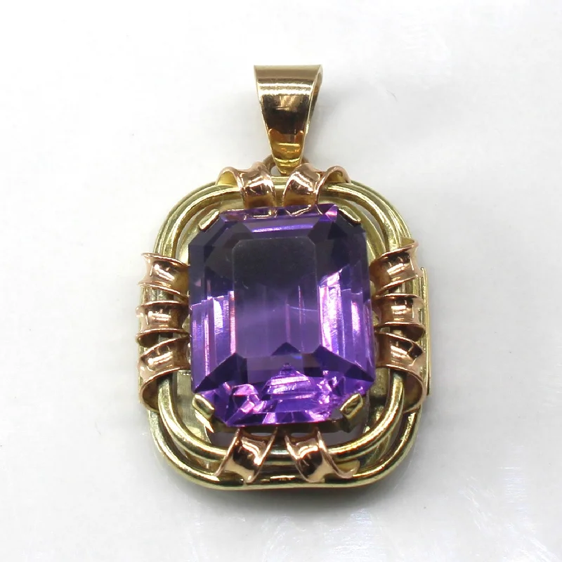 personalized family tree necklace Solitaire Amethyst Pendant