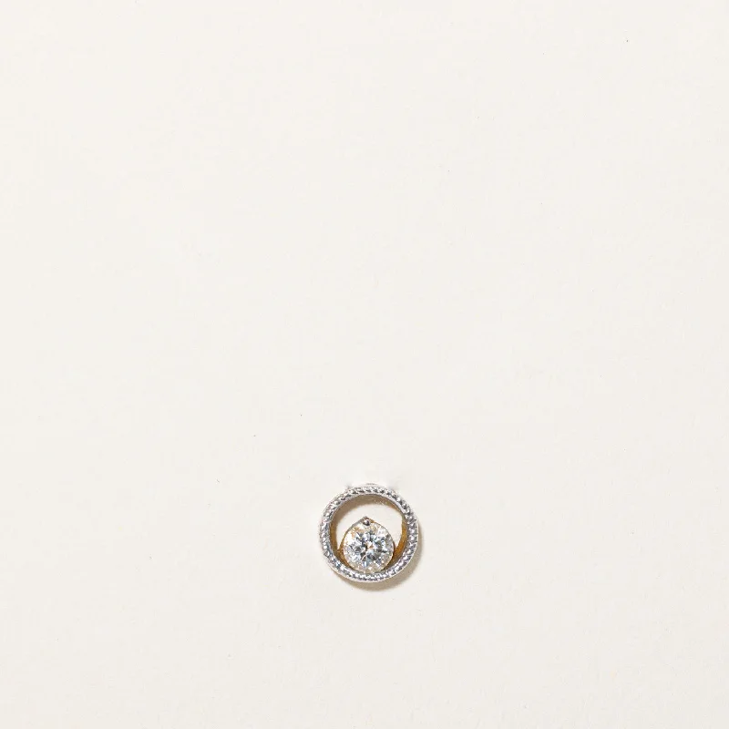 handcrafted gemstone pendant Solitaire Canadian Diamond  14k Pendant | 0.32ct & 0.02ctw |