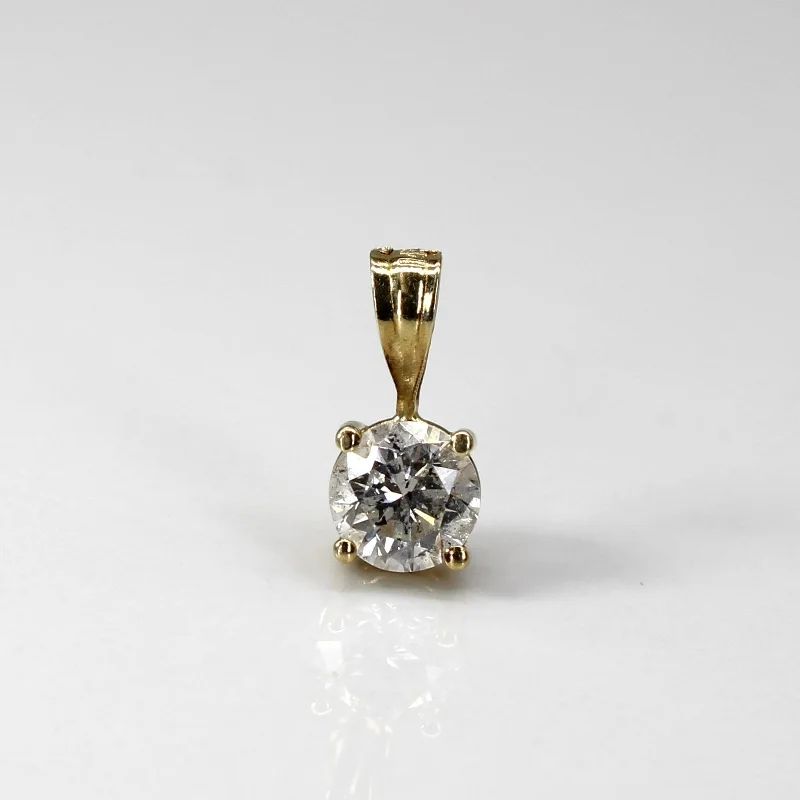 infinity couple’s ring matching set Solitaire Diamond Pendant | 0.65ct I2 I/J |