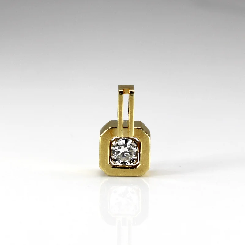 vintage marcasite brooch floral 18k Solitaire Diamond Pendant | 0.86ct VS1/2 H |