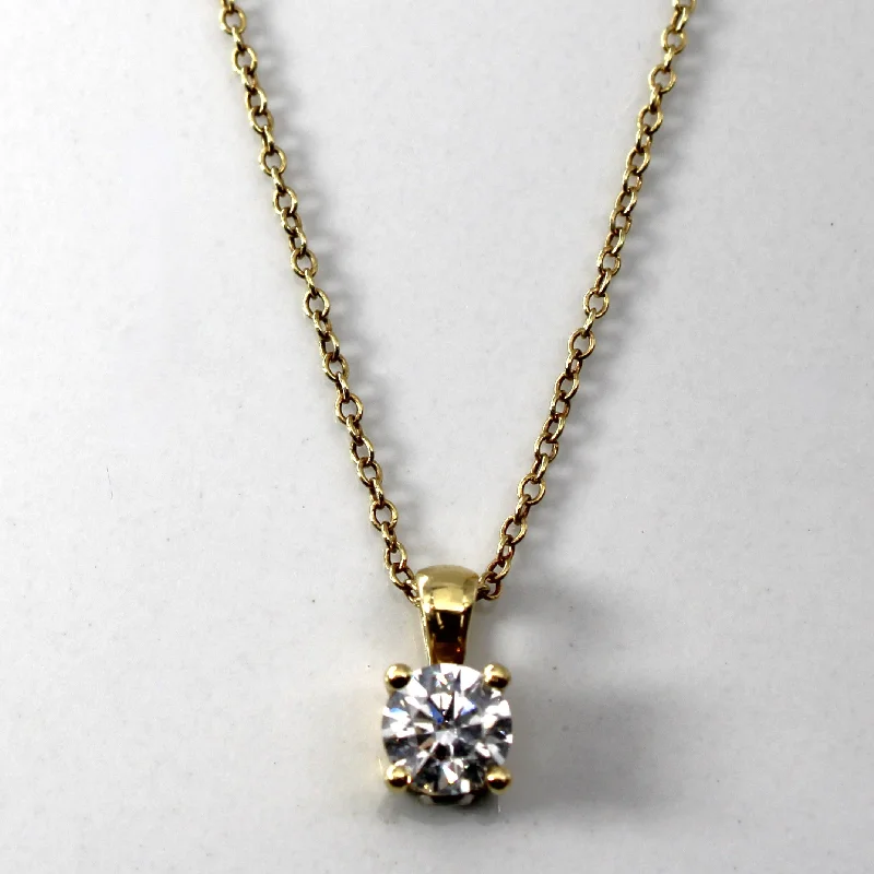 rustic wooden bead bracelet 'Birks' Solitaire Diamond Pendant Necklace | 0.43ct | 18"|