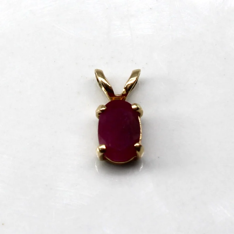 rose gold cubic zirconia earrings Solitaire Ruby Pendant | 0.54ct |