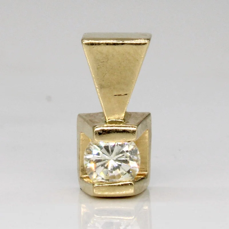 white opal engagement ring Tension Set Diamond Pendant | 0.25ct |