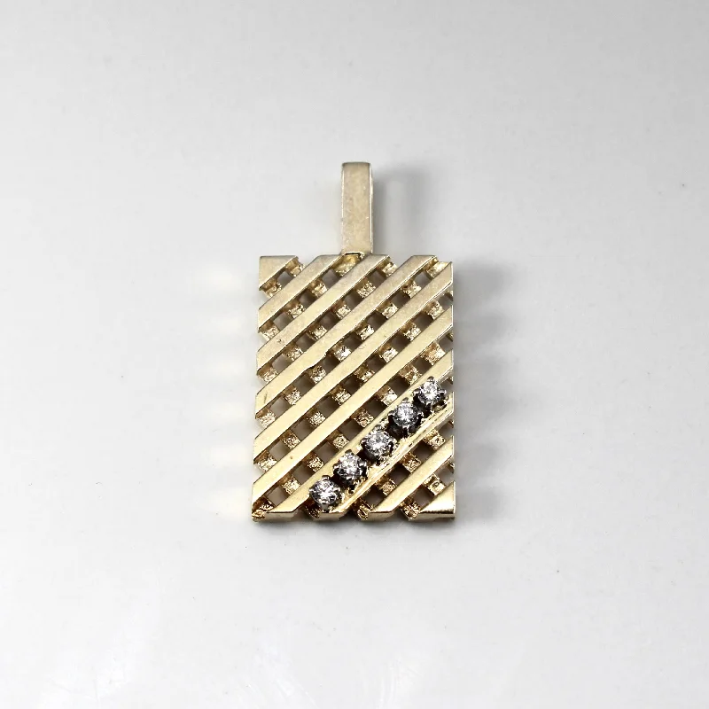 bold statement cuff bracelet Textured Diamond Pendant | 0.10ctw |