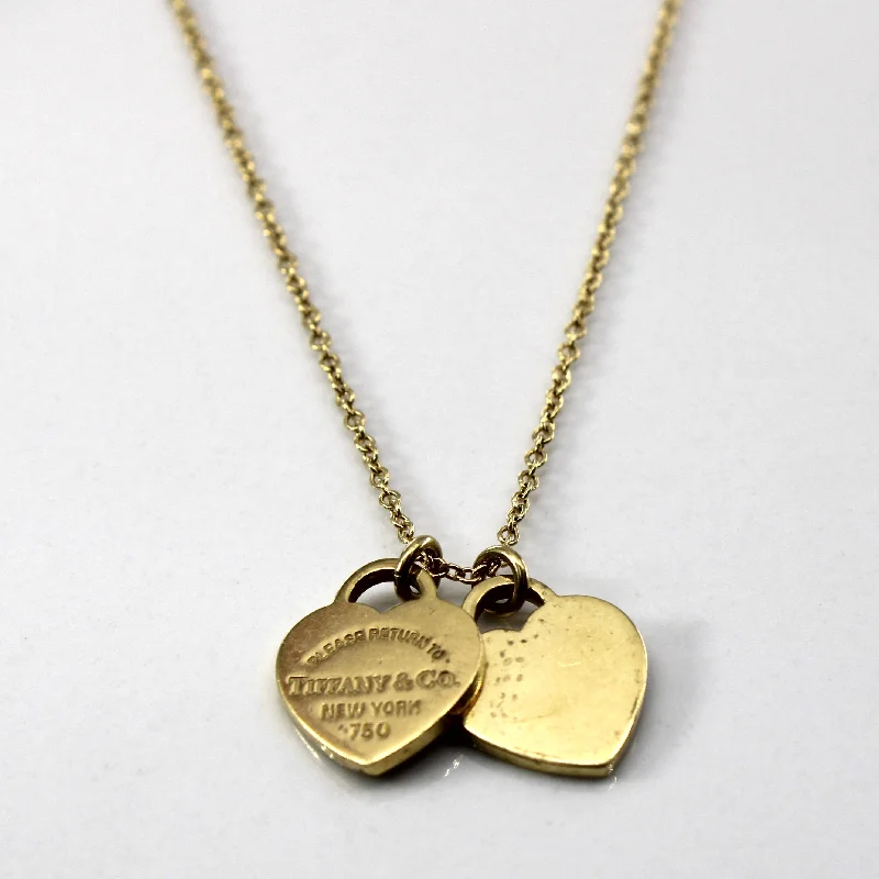 vintage citrine ring Tiffany & Co. 'Return to' Double Heart Tag Necklace | 16"|
