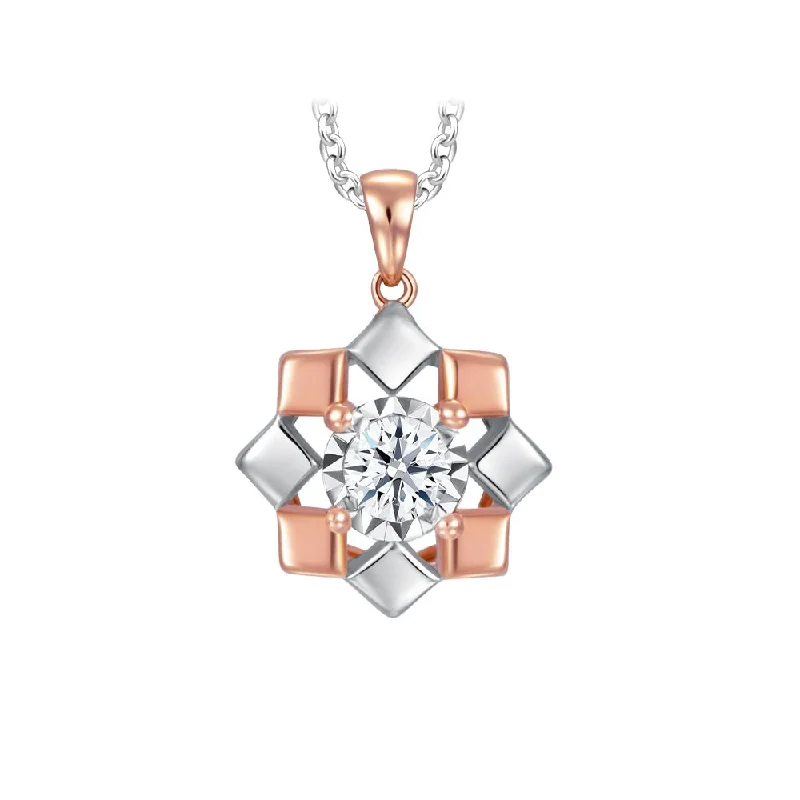 Two-Tone Starry Night Diamond Pendant