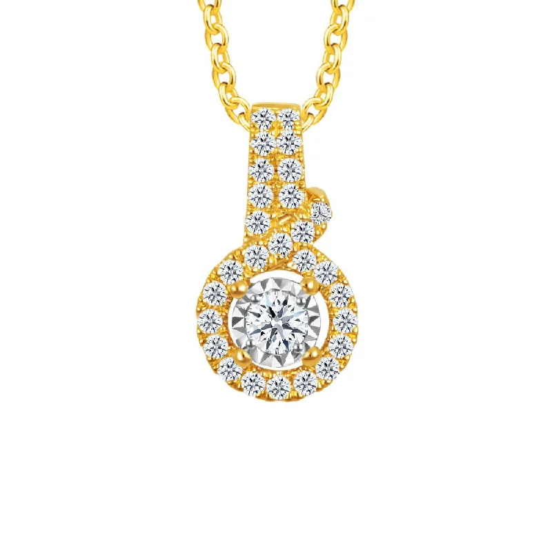 Two-Tone Diamond Pendant