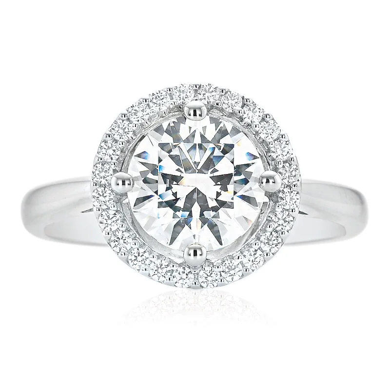 personalized engraved locket KISS Sterling Silver Round Cubic Zirconia Ring