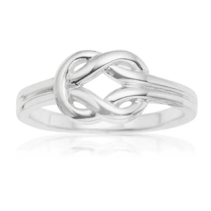 simple snake chain necklace Sterling Silver Double Knot Ring