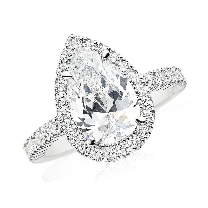 classic diamond hoop earrings KISS Sterling Silver Cubic Zirconia Ring