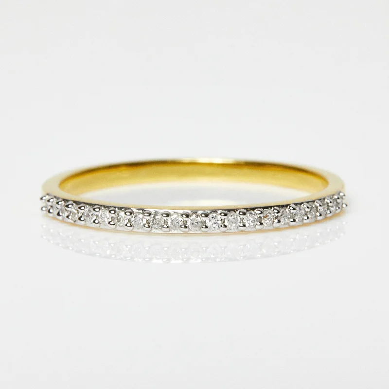 black opal engagement ring Diamond Pave Eternity Band