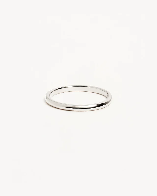 natural jade ring 14k Solid White Gold Bold Purity Ring