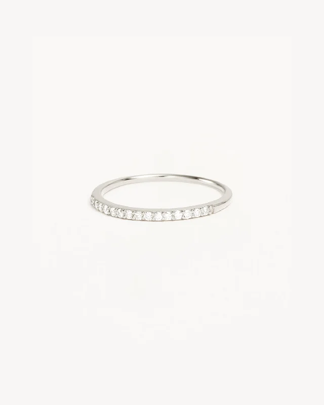 sterling silver lotus ring 14k Solid White Gold Diamond Halo Ring