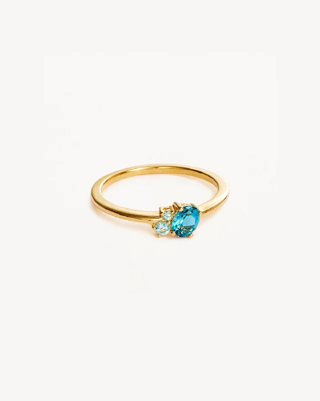 pearl stud earrings classic 18k Gold Vermeil Kindred Birthstone Ring - December