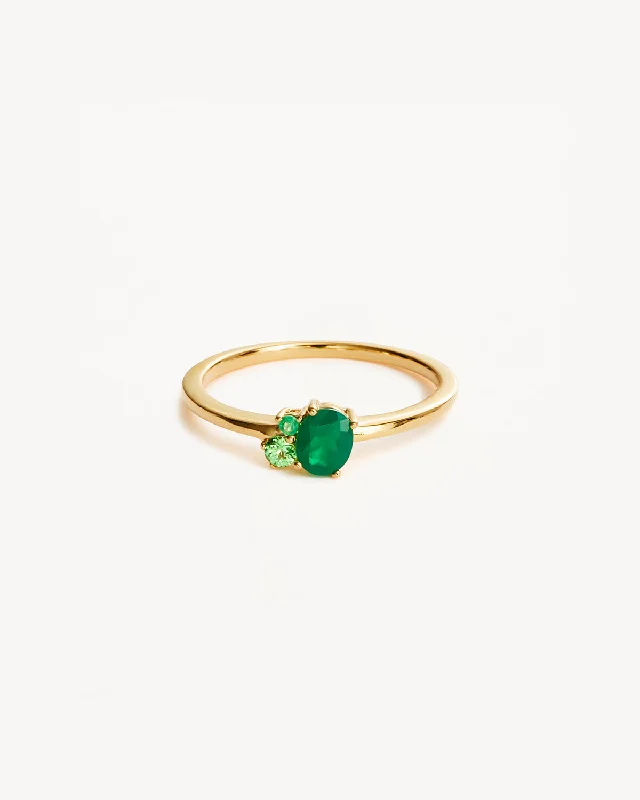 unique promise ring for girlfriend 18k Gold Vermeil Kindred Birthstone Ring - May