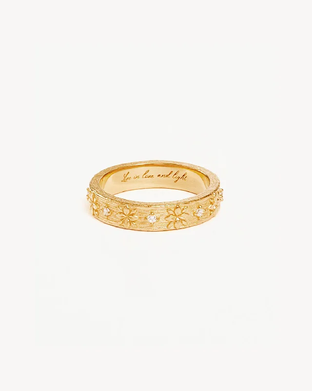 rose gold feather earrings 18k Gold Vermeil Live in Grace Ring