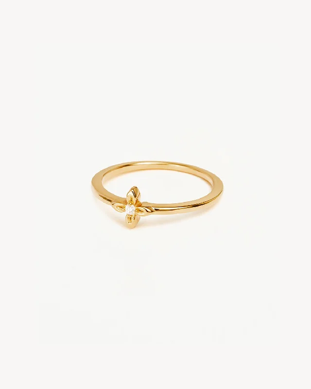 men’s titanium ring with diamonds 18k Gold Vermeil Live in Light Ring