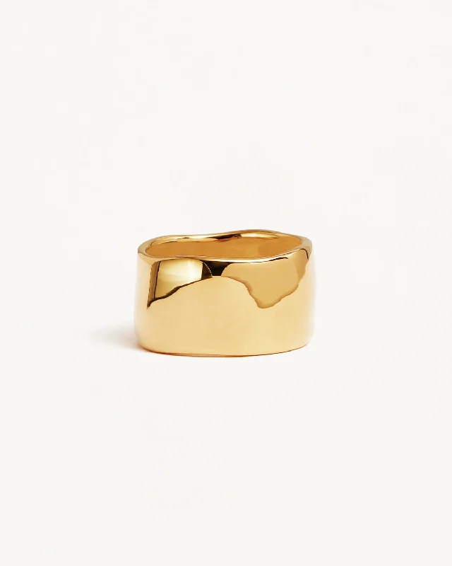 vintage pearl engagement ring 18k Gold Vermeil Muse Ring