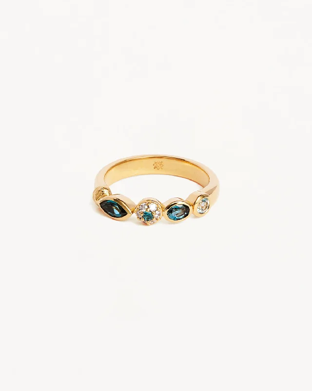 classic gold cuff bracelet 18k Gold Vermeil Protection of Eye Topaz Ring