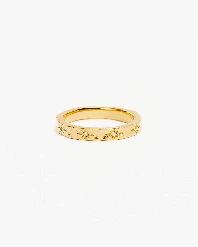 adjustable gemstone choker 18k Gold Vermeil Stardust Ring
