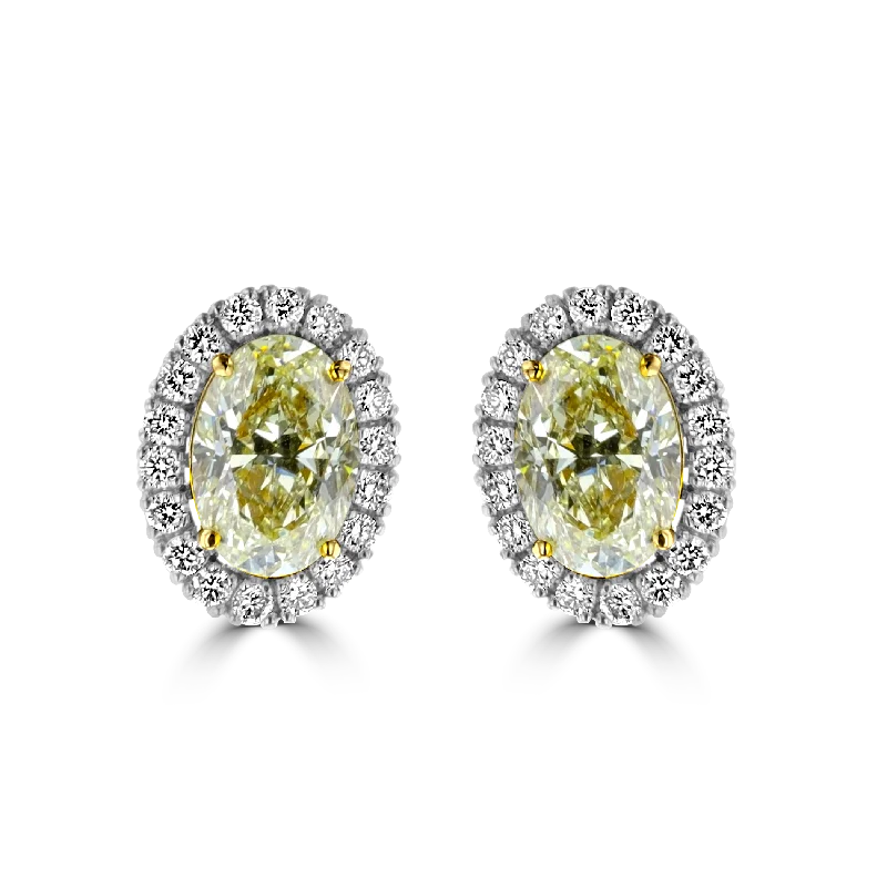 birthstone necklace for mom 18KT WHITE GOLD 3.24 CTW & 0.62 CTW DIAMOND EARRINGS