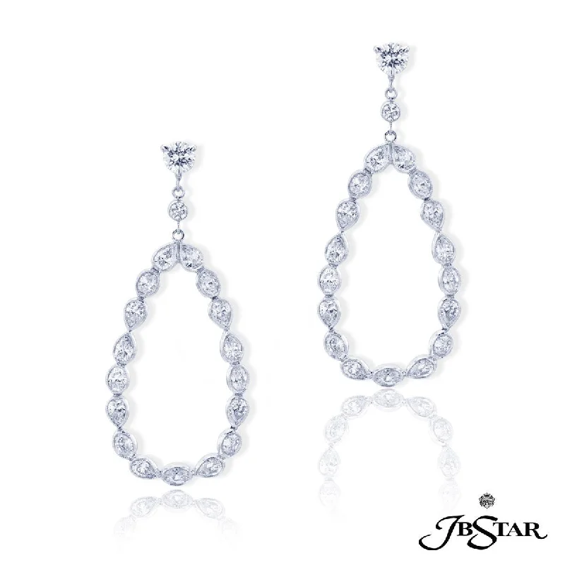 tiny diamond cross necklace Pear & Oval Diamond Drop Earrings