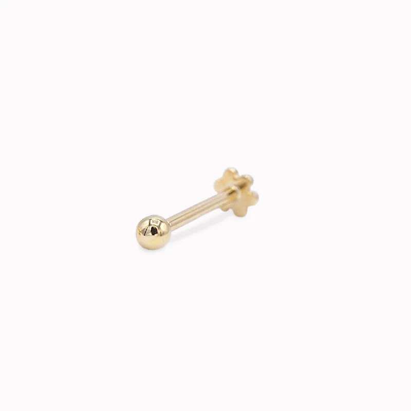 men’s beaded bracelet with charms Gold Ball Threaded Flower Stud