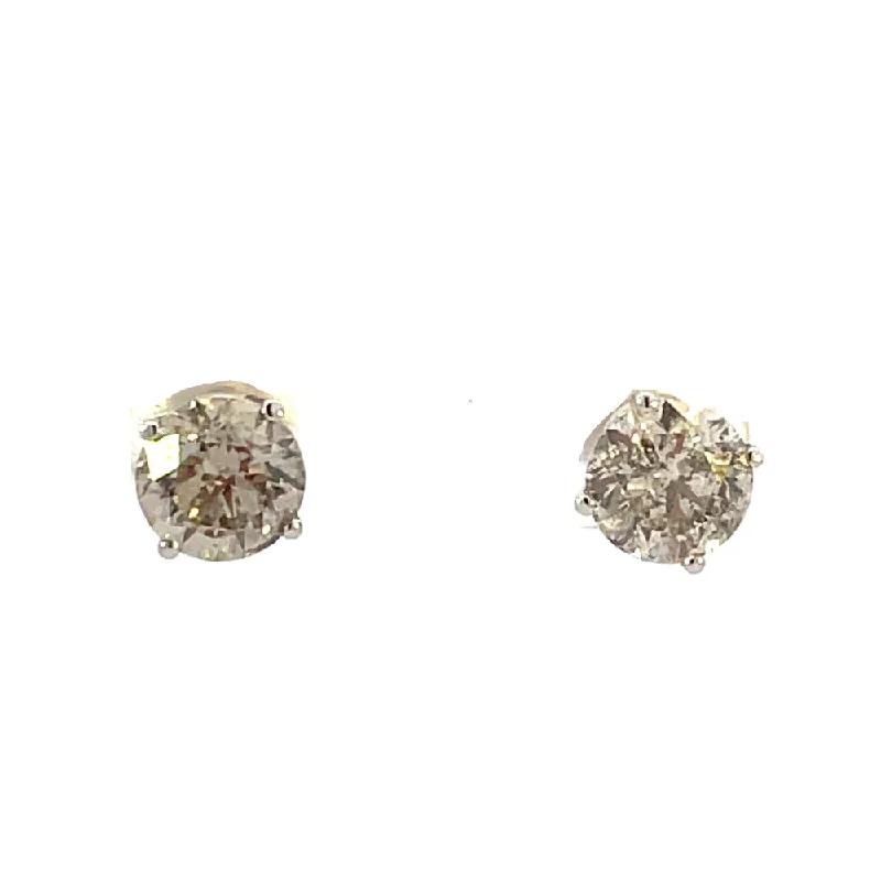 2 CTW Diamond Stud Earrings