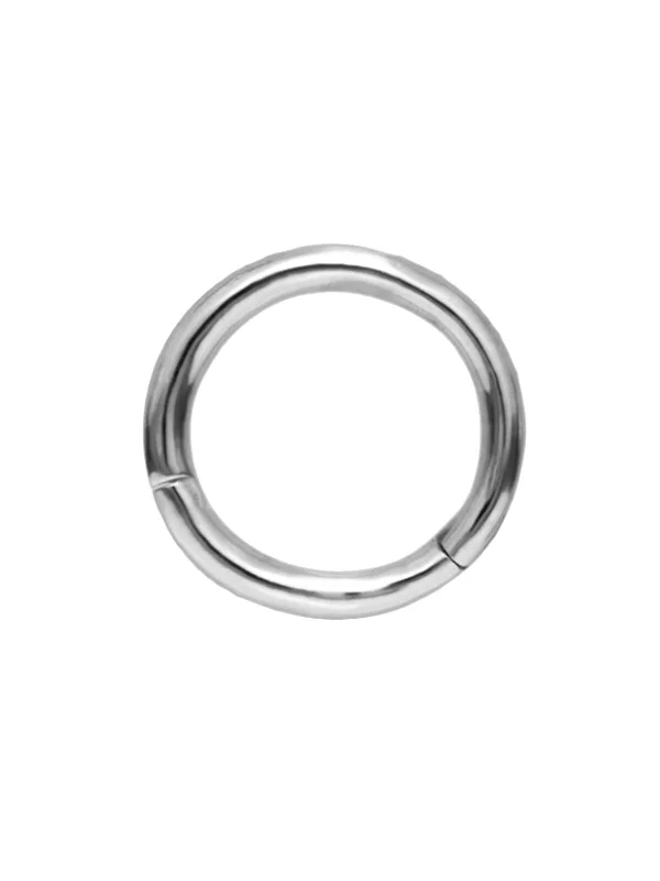 6.5mm High Polish Single White Gold Hoop Earring