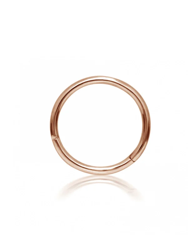 9.5MM High Polish Rose Gold Hoop Earring