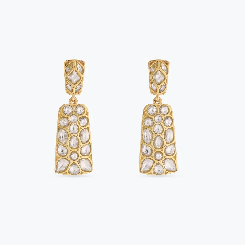 Abhina Gold Plated Silver Jadau Earrings