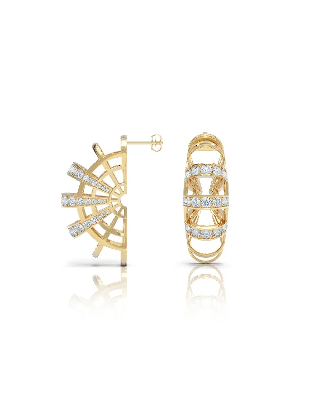 The Solis, 18K Gold + Diamond Earrings