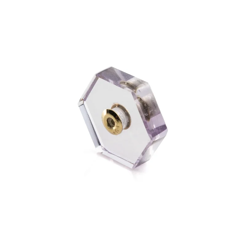 vintage diamond pendant necklace Hexagon Amethyst Stone for Spear Earring