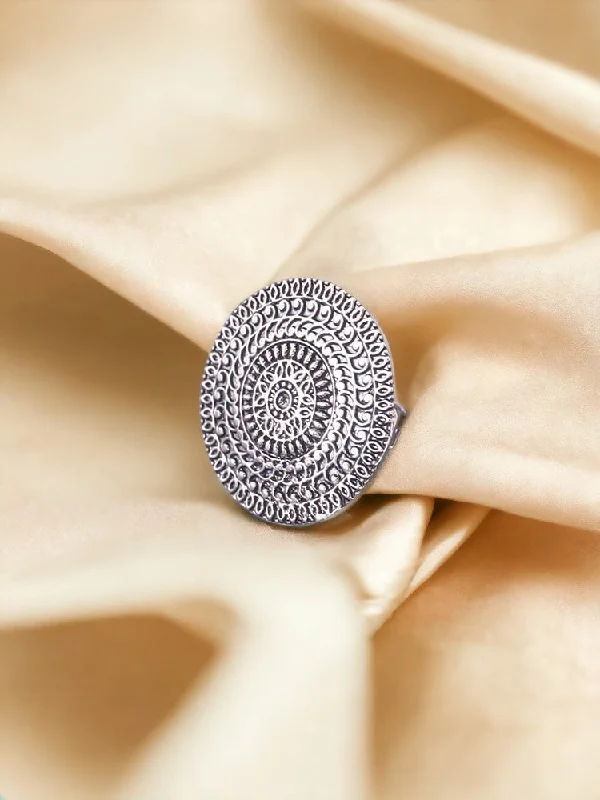 vintage filigree engagement ring Antique Inderpal Oxidised Ring