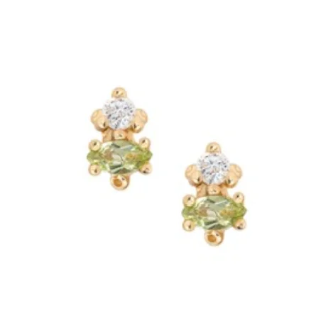 vintage-style diamond halo ring August Studs