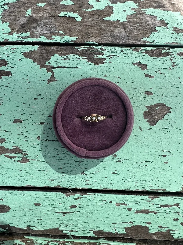 natural turquoise ring handmade Baby Pearl Ring
