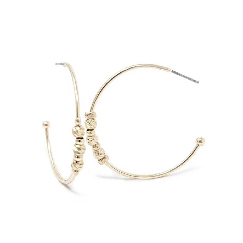 tiny star constellation bracelet Beaded Post-Back Hoop Earrings Gold T