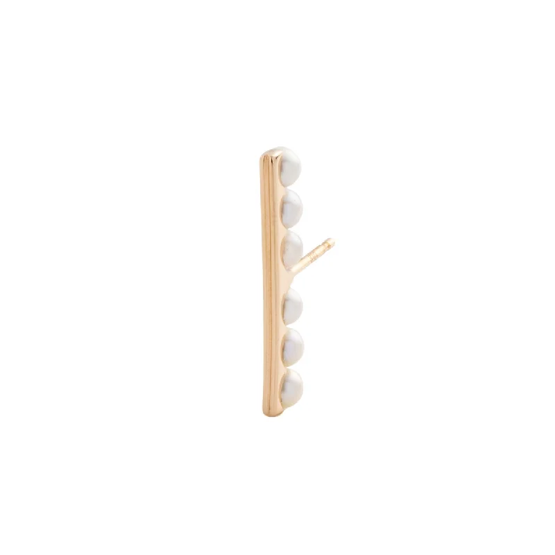 art deco diamond bracelet "Beluga" Pearl Earring