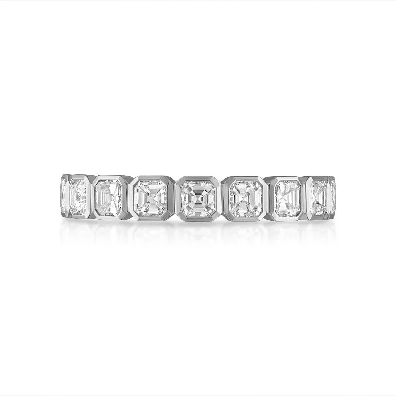 real tiger’s eye bead bracelet Bezel Set Asscher Eternity Band