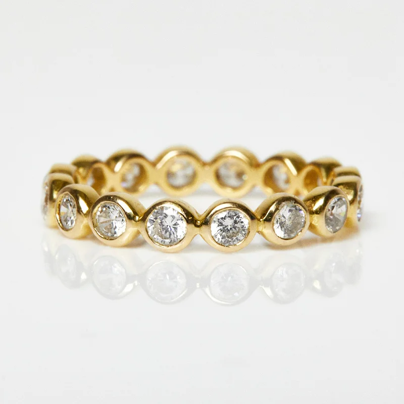 real jade bangle bracelet Bezel Set Cubic Zirconia Eternity Ring