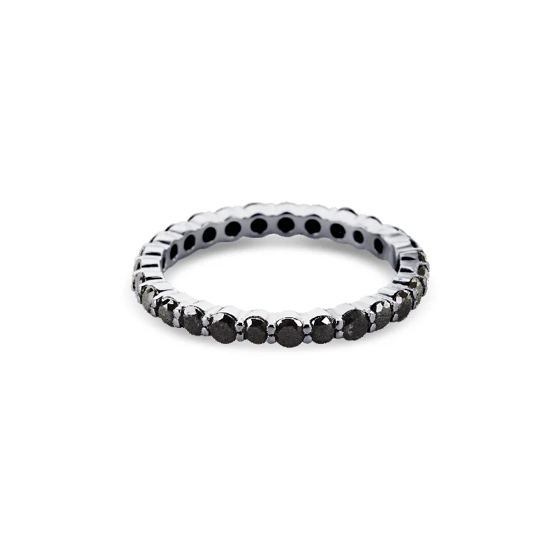 Black Diamond Mutual Prong Set Eternity Band