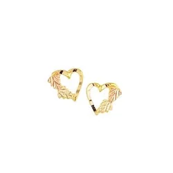 diamond halo stud earrings Black Hills Gold Baby Heart Earrings