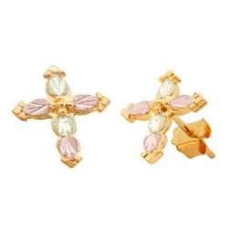 celestial meteor shower earrings Black Hills Gold Cross Earrings