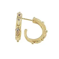 boho gold leaf ring Black Hills Gold Leaf Earrings