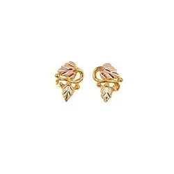 dainty birthstone ring for women Black Hills Gold Leaf Earrings