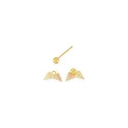 fine silver herringbone necklace Black Hills Gold Leaf Earrings Jacket ** ONLY**
