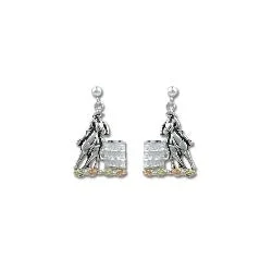 elegant pearl necklace with diamonds Black HIlls Gold Silver Barrel Racer Earrings