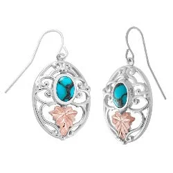 celestial moon and star necklace Black Hills Silver Dangle Turquoise Earrings